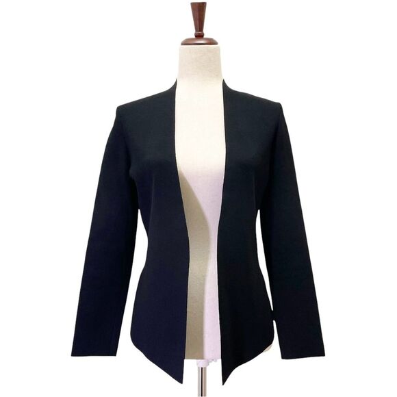 MM Lafleur The Woolf Jardigan Size Small Black Ponte Knit Open Blazer Cardigan - Picture 2 of 16